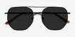 Impossible Black MetalSunglass Frames from EyeBuyDirect, Closed View