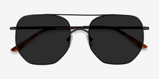 Impossible Black MetalSunglass Frames from EyeBuyDirect, Closed View