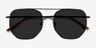 Impossible Black MetalSunglass Frames from EyeBuyDirect, Closed View