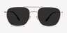 Seeker Golden MetalSunglass Frames from EyeBuyDirect, Front View
