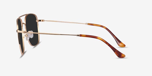 Seeker Golden MetalSunglass Frames from EyeBuyDirect, Side View