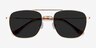 Seeker Golden MetalSunglass Frames from EyeBuyDirect, Closed View