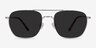 Seeker Silver MetalSunglass Frames from EyeBuyDirect, Front View