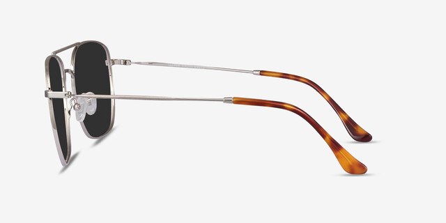 Seeker Silver MetalSunglass Frames from EyeBuyDirect, Side View