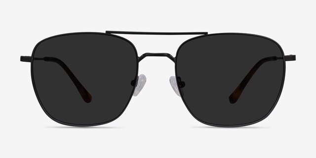 Seeker Black MetalSunglass Frames from EyeBuyDirect, Front View