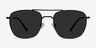Seeker Black MetalSunglass Frames from EyeBuyDirect, Front View