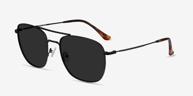 Seeker Black MetalSunglass Frames from EyeBuyDirect, Angle View