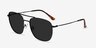 Seeker Black MetalSunglass Frames from EyeBuyDirect, Angle View