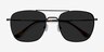Seeker Black MetalSunglass Frames from EyeBuyDirect, Closed View
