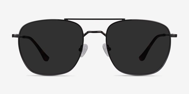 Seeker Gunmetal MetalSunglass Frames from EyeBuyDirect, Front View