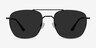 Seeker Gunmetal MetalSunglass Frames from EyeBuyDirect, Front View