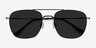 Seeker Gunmetal MetalSunglass Frames from EyeBuyDirect, Closed View