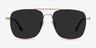 Blaze Golden MetalSunglass Frames from EyeBuyDirect, Front View
