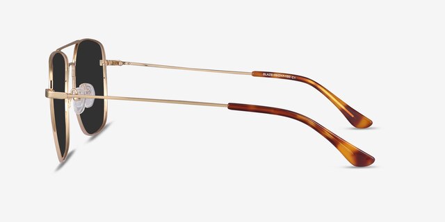 Blaze Golden MetalSunglass Frames from EyeBuyDirect, Side View