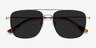 Blaze Golden MetalSunglass Frames from EyeBuyDirect, Closed View