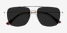 Blaze Silver MetalSunglass Frames from EyeBuyDirect, Closed View