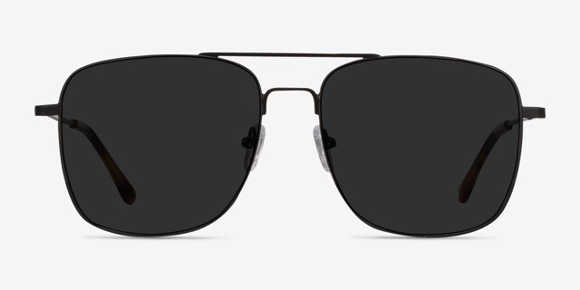 Blaze Black MetalSunglass Frames from EyeBuyDirect, Front View