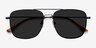 Blaze Black MetalSunglass Frames from EyeBuyDirect, Closed View