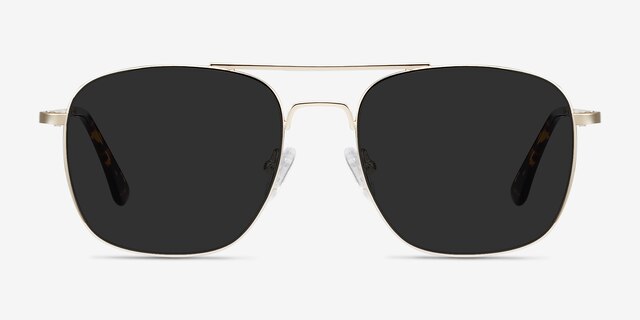 Sun Fame Golden MetalSunglass Frames from EyeBuyDirect, Front View