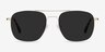 Sun Fame Golden MetalSunglass Frames from EyeBuyDirect, Front View