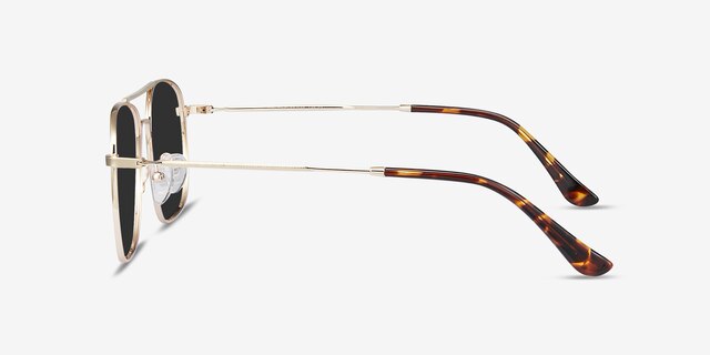 Sun Fame Golden MetalSunglass Frames from EyeBuyDirect, Side View