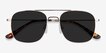 Sun Fame Golden MetalSunglass Frames from EyeBuyDirect, Closed View