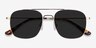 Sun Fame Golden MetalSunglass Frames from EyeBuyDirect, Closed View