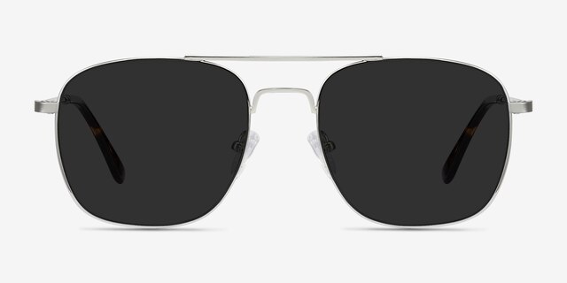 Sun Fame Silver MetalSunglass Frames from EyeBuyDirect, Front View