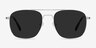 Sun Fame Silver MetalSunglass Frames from EyeBuyDirect, Front View