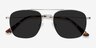 Sun Fame Silver MetalSunglass Frames from EyeBuyDirect, Closed View