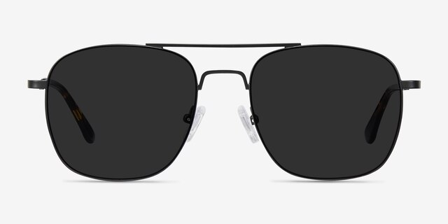 Sun Fame Black MetalSunglass Frames from EyeBuyDirect, Front View