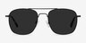 Sun Fame Black MetalSunglass Frames from EyeBuyDirect, Front View