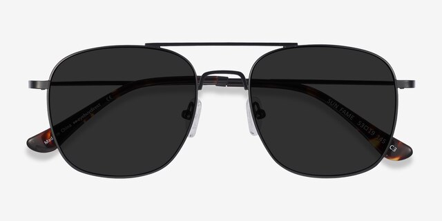 Sun Fame Black MetalSunglass Frames from EyeBuyDirect, Closed View