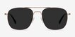 Sun Fame Rose Gold MetalSunglass Frames from EyeBuyDirect, Front View