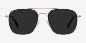 Sun Fame Or rose Métal Soleil de Lunette de vue d'EyeBuyDirect, Vue de Face