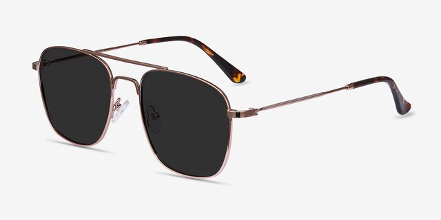 Sun Fame Or rose MétalSoleil de Lunette de vue d'EyeBuyDirect, Vue d'Angle