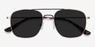 Sun Fame Rose Gold MetalSunglass Frames from EyeBuyDirect, Closed View