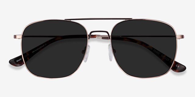 Sun Fame Or rose MétalSoleil de Lunette de vue d'EyeBuyDirect, Vue Rapprochée