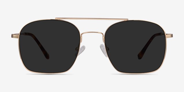Itza Golden MetalSunglass Frames from EyeBuyDirect, Front View