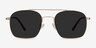 Itza Golden MetalSunglass Frames from EyeBuyDirect, Front View