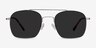 Itza Silver MetalSunglass Frames from EyeBuyDirect, Front View