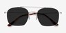 Itza Silver MetalSunglass Frames from EyeBuyDirect, Closed View
