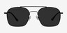 Itza Black MetalSunglass Frames from EyeBuyDirect, Front View