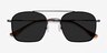Itza Black MetalSunglass Frames from EyeBuyDirect, Closed View