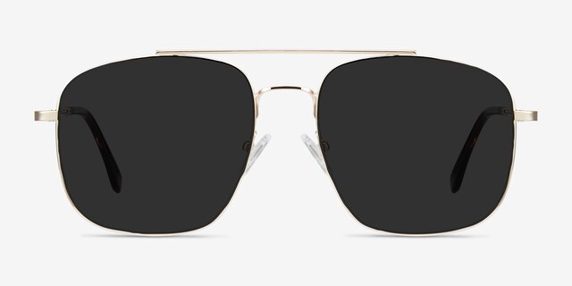 Roadtrip Golden MetalSunglass Frames from EyeBuyDirect, Front View
