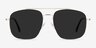 Roadtrip Golden MetalSunglass Frames from EyeBuyDirect, Front View