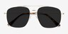 Roadtrip Golden MetalSunglass Frames from EyeBuyDirect, Closed View
