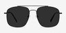 Roadtrip Noir MétalSoleil de Lunette de vue d'EyeBuyDirect, Vue de Face