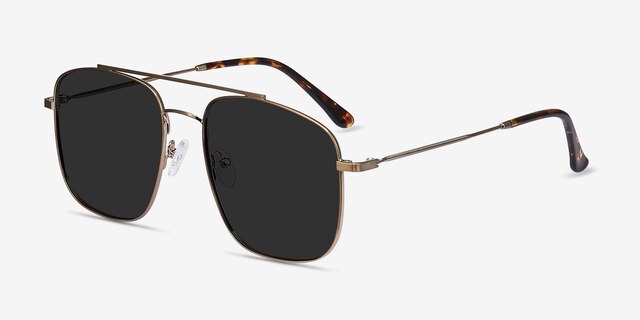 Roadtrip Copper MetalSunglass Frames from EyeBuyDirect, Angle View