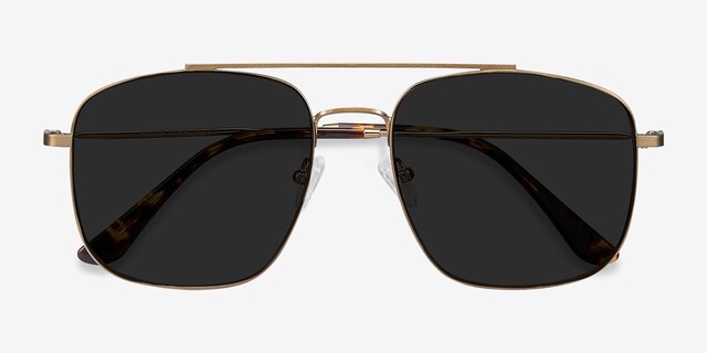 Roadtrip Copper MetalSunglass Frames from EyeBuyDirect, Closed View